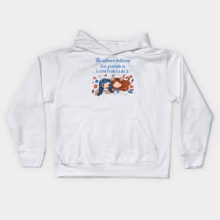 The silence between two friends Kids Hoodie